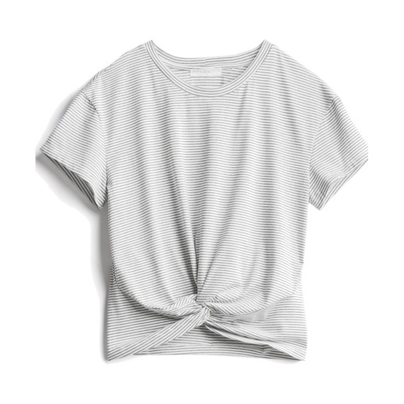 Lush Tops - Lush Tamara Cropped Front Knot Knit Top